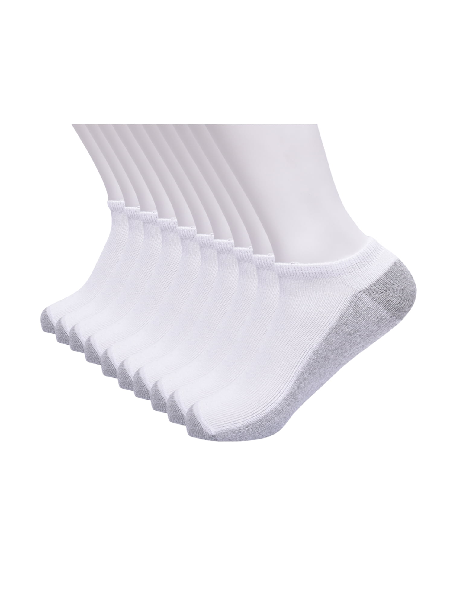 Wonder Nation Boys Cushioned No Show Socks, 10 Pack, Sizes S (4-8.5) - L (3-9)