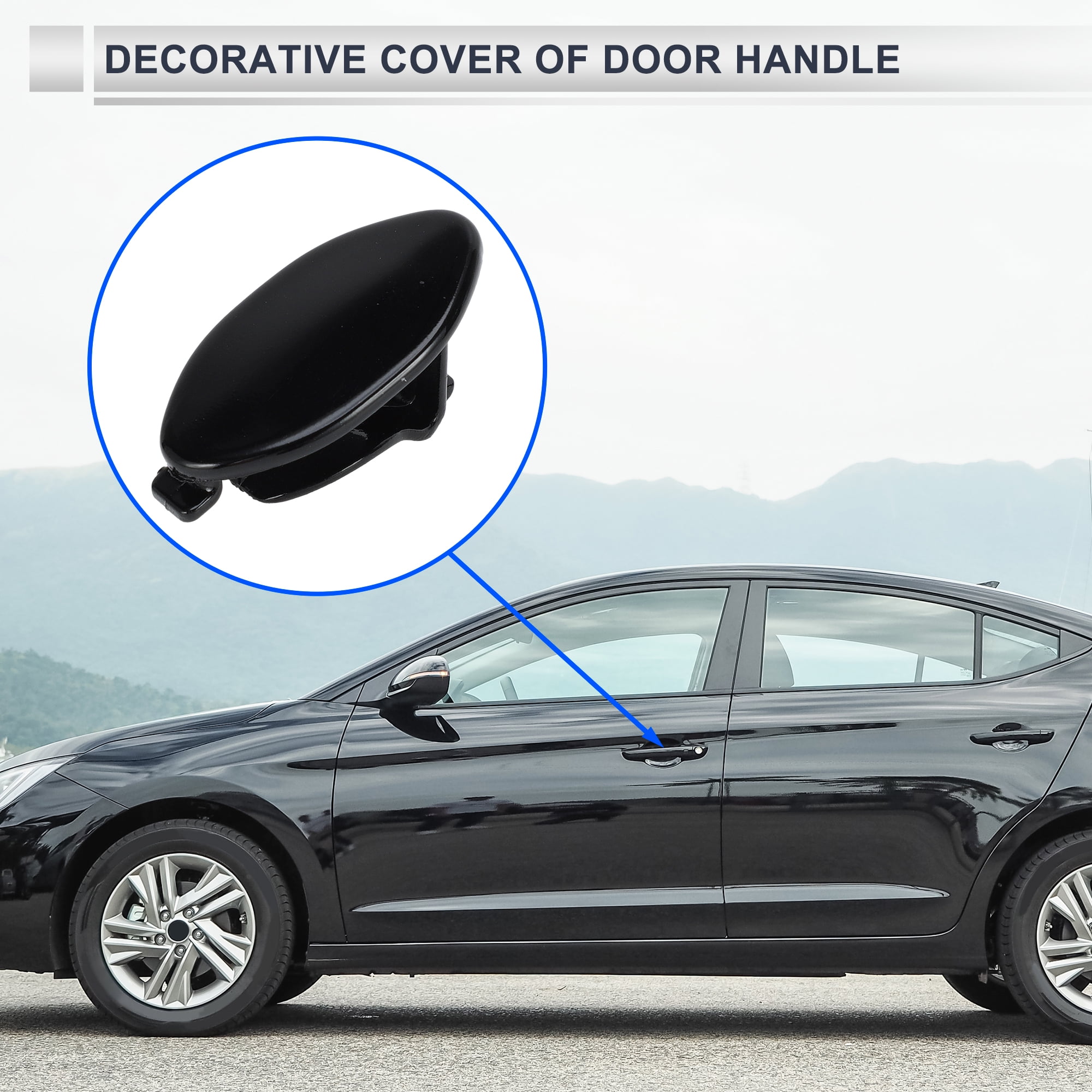Unique Bargains Car Door Handle Key Cover Blue for BMW 5-Series/G30/G38 2018-2023