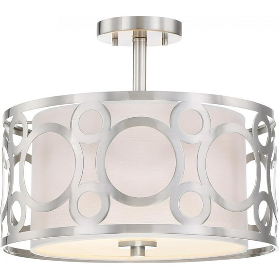 Nuvo Lighting 60/5948 Filigree 2 Light 14-5/8" Wide Semi-Flush Drum Ceiling Fixture -