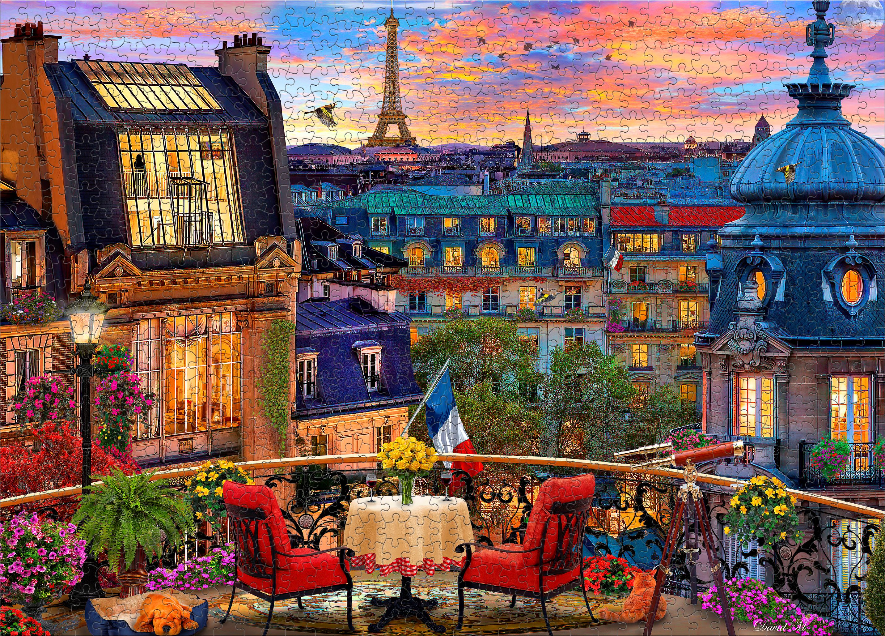 Ceaco Paris Rooftop 1000 Piece Interlocking Jigsaw Puzzle