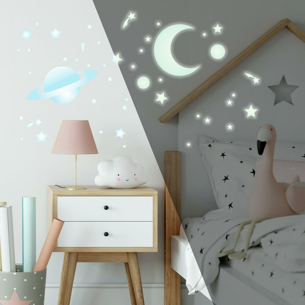 RoomMates GlowintheDark Celestial Stars Peel and Stick Wall Decals