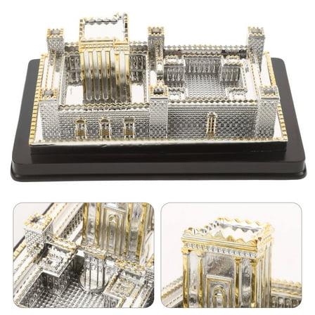 OUNONA Jerusalem Temple Building Sculpture for Shelf Decoration Resin Craft Jerusalem Holy Temple Model Religious Garden Decor and Christian Ornament Tabletop Church Decoration