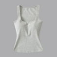 thumbnail image 2 of ZQUUVOU Tank Top For Women Sleeveless Round-Neck Comfy Solid Color Casual Tops (Gray,L), 2 of 6