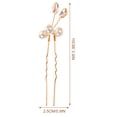 thumbnail image 2 of OULII 6Pcs Golden Alloy Rhinestone Hairpins for Wedding Bridal Hair Decoration, 2 of 6