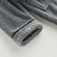thumbnail image 5 of Defitshape Women's Fleece Bathrobe Ankle Bathrobes Fuzzy Plush Billowy Home Chic Chunky Fleece Long Fall Long Sleeve Bath Robe Grey Small, 5 of 5