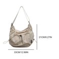 thumbnail image 2 of Bolso de viaje fruncido con correa ajustable bolso de hombro bolso mensajero para mujer, 2 of 9