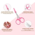 thumbnail image 4 of PAFASON High Precision Eyebrow Grooming Scissor Set, Beauty Makeup Cosmetic Tool, Curved, Straight Tip, Stainless Steel, Safety Case for Trimming Eyelash Extensions, 4 of 7