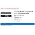 thumbnail image 2 of Front Brake Pad Set - Compatible with 2013 - 2016 Chevy Malibu 2014 2015, 2 of 2