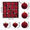 thumbnail image 3 of 16 Pcs Velvet Christmas Ornaments Balls 2.36 Inch Flocked Christmas Tree Ball Hanging Ornaments Velvet Xmas Baubles for Xmas Party Wedding Home Decor, 3 of 7