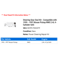 thumbnail image 2 of Steering Gear Seal Kit - Compatible with 1995 - 1997 Nissan Pickup RWD 2.4L 4-Cylinder GAS 1996, 2 of 2