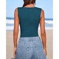 thumbnail image 6 of FreshPretty Spring Tops for Women Asymmetrical Neck Sleeveless Going Out Summer Outfits Casual Ruched Y2k Tank Top Clothes, 6 of 9