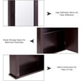 thumbnail image 6 of GLACER Bathroom Mirror Cabinet, Wall Mounted Storage Cabinet with Mirror Door and Adjustable Shelf, Mirrored Medicine Cabinet for Bathroom, Living Room, Cloakroom, 22 x 6 x 27.5 inches (Brown), 6 of 16