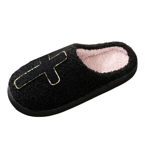 Cute Halloween House Slippers for Women Men Cozy Warm Memory Foam Bedroom Slip on Fuzzy Home Shoes for Indoor Outdoor