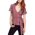 thumbnail image 1 of Free People Wrapped Around My Finger Wrap Blusa para Mujer, Rojo, Mediano, 1 of 1