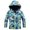 Green-e, variant on LRen Kids Geometric Print Hooded Windbreaker Jacket, Water Resistant Zip Up Coat for Big Kids Ages 2-10, Outdoor School Daily Wear