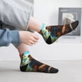 thumbnail image 2 of Fuzoiu Maple Meditating Bear Print Adult Socks, Crew Moisture-wicking Socks, Unisex Cushion Crew Socks,Casual Sports Ankle Socks, 2 of 7