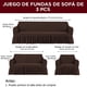 thumbnail image 2 of 3 Pzs Funda Cubre Sala Sofá Elástica Con Falda Tipo Plumeti, 2 of 6