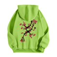 thumbnail image 5 of DHFJKG Womens Oversized Hoodies Floral Print Long Sleeve Sweatshirts Drawstring Pullover Tops Casual Fall Clothes, 5 of 5