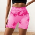 thumbnail image 2 of IWRICH Women's High Waist Workout Biker Shorts Gym Printed Seamless Cycling Scrunch Yoga Shorts Pink XL, 2 of 7