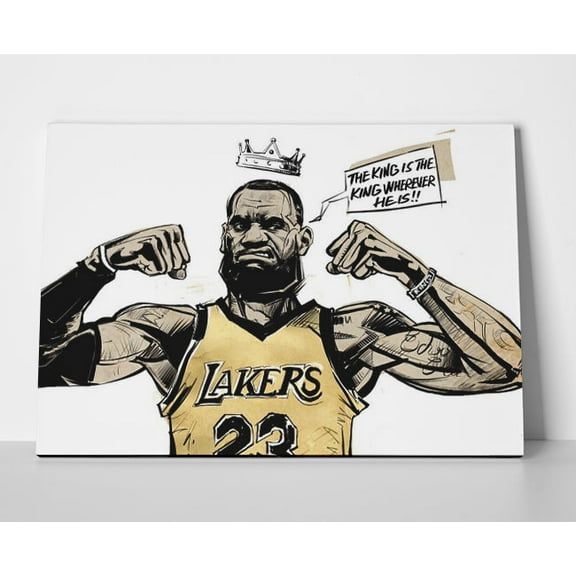 Lebron James Lakers King Poster or Wrapped Canvas