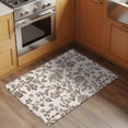 thumbnail image 3 of Farmhouse Brown Entryway Rug 2x3 Area Rug Washable Indoor Doormat Small Bathroom Rugs Non-Slip Low Pile Accent Throw Rugs Vintage Flower Leaf Botanical Plant Floor Carpet for Kitchen Bedroom Entrance, 3 of 9