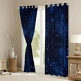 thumbnail image 3 of Manfei Mystic Starry Sky Curtains Pack of 2 (42x84 Each) for Kid, Glitter Stars Print Curtains Blackout, Outer Space Style Bedroom Curtains, Window Curtains Home Decor, 3 of 6