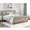 Brown + Wood + Contemporary + Modern, variant on Luckynote Modern Upholstered Platform Bed Queen Size Brown Soft Tufted Wingback Headboard Chesterfield Footboard Bedroom Furniture 1pc