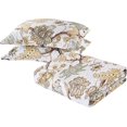 thumbnail image 2 of All American Collection New 3-Piece Printed Modern Floral Bedspread Coverlet (Oversized King/Cal King, Yellow), 2 of 4