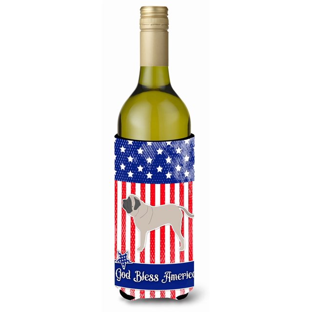 ""Caroline'S Treasures Usa Patriotic English Mastiff Botella De Vino Aislador De Bebidas Hugger 750 Ml Multicolor""