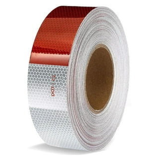 Houseables Reflective DOT Tape Roll, DOT-C2, 150' X 2, Red/White, Trailer  Reflector, Caution Safety Warning, Visibility Film, 4 by 4 Truck Car  Adhesive Sticker 