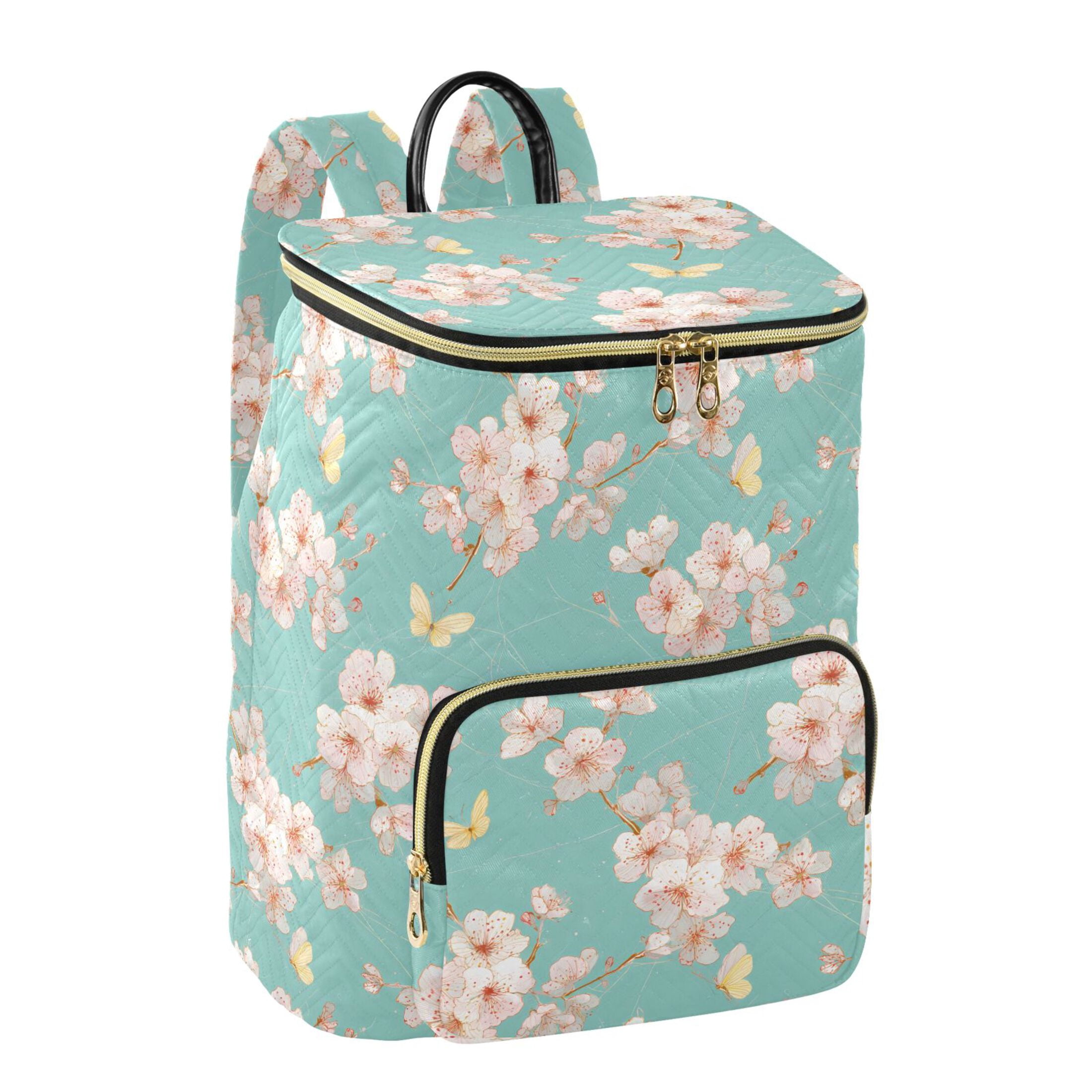 ALAZA Butterfly Cherry Blossom Travel Backpack Laptop Bag Large Capacity Daypack
