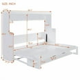 thumbnail image 3 of Generic Full Size Murphy Bed with Hydraulic Lift & Desk Design, White, 3 of 10