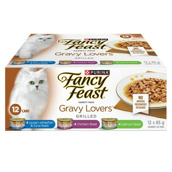 Fancy Feast Gravy Lovers Variety Pack, Wet Cat Food 12 X 85g