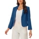 thumbnail image 1 of Blazer abierto para mujer Inspire Chic, chaqueta de traje corta para el trabajo en verano, azul lago, sólido, talla M, 1 of 6