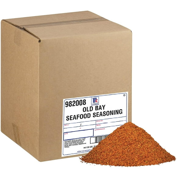 OLD BAY Seasoning, 50 lb - One 50 Pound Box of OLD BAY Seasoning Spice with 18 Herbs and Spices for Seafood, Chicken, Chowder, Pizza and More