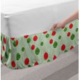 thumbnail image 2 of Christmas Bed Skirt, Wavy Striped Baubles on Strings Snowy Winter Retro Design Xmas Print, Elastic Bedskirt Dust Ruffle Wrap Around for Bedding Decor, 4 Sizes, Multicolor, by Ambesonne, 2 of 2