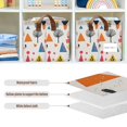 thumbnail image 4 of Yayeee Foldable Storage Basket for Shelves with Handles Set of 2 Waterproof Cloth Bins, Beige Geometric, 4 of 7