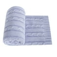 thumbnail image 3 of Ntbay 100% Cotton Cable Knit Toddler Blanket, Soft Warm Unisex Baby Blanket for Crib, 30"x40", Light Purple, 3 of 7