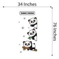 thumbnail image 3 of Personalized Name Animal Wall Decal Cute Panda Resting on a Tree Branch Bedroom Wall Decal for Children Panda Cute Themed Room Decal - Size: 34 In x 76 In, 3 of 4