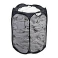 thumbnail image 5 of Mainstays Pop-Up Black Hexagon Mesh Laundry Hamper with Heavy Duty Handles, 5 of 15