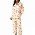 thumbnail image 5 of Floral Print Plus Size Pajama Set Loose Fit Cotton Blend Long Sleeve Two Piece Home Wear, 5 of 5