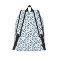 thumbnail image 2 of Picia Nautical Theme Anchors Printed Canvas Daypack - Stylish and Durable Vintage Compact Backpack - Class, Work, Travel, or Laptop Bookbag,Organized Compartments-Small, 2 of 6