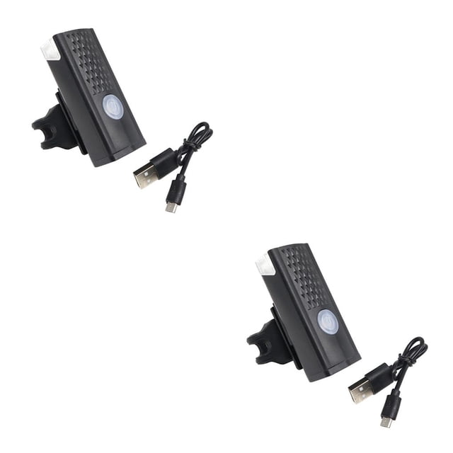 Youkk USB Rechargeable Bike Light Front Back Rear Light Cycling Safety Warning Light Waterproof Lamp Flashligh black 2Set