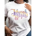 thumbnail image 1 of Casual Round Neck T-Shirt with Slightly Stretchable Fabric for Women, Regular Fit, Short Sleeves, All Seasons, 1 of 8
