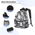 thumbnail image 3 of Balery Monochrome Botanical Illustration Mochila para Mujeres y Hombres, Mochila Ligera Casual para Viajes, Mochila Clásica Básica para la Universidad, 3 of 6