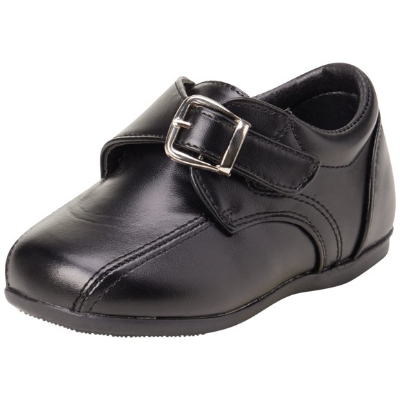 Josmo Boy's Walking Dress Shoe (Infant, Toddler), Size 3 Infant, Black Buckle