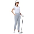 thumbnail image 3 of Pdbokew Womens Golf Pants Lightweight with Zipper Pockets Petite Ankle Dressy Golf Work Business Casual Slacks Gray 2XL, 3 of 8