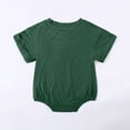 thumbnail image 2 of Baby Onesies Baby Toddler Boys Girls Short Sleeve Solid Polyester Jumpsuits Clothes Girls Army Green 12 Months-18 Months, 2 of 3