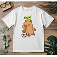 thumbnail image 4 of Playera Blanca Camiseta Estampada Capibara Soccer Time Futbol, 4 of 5