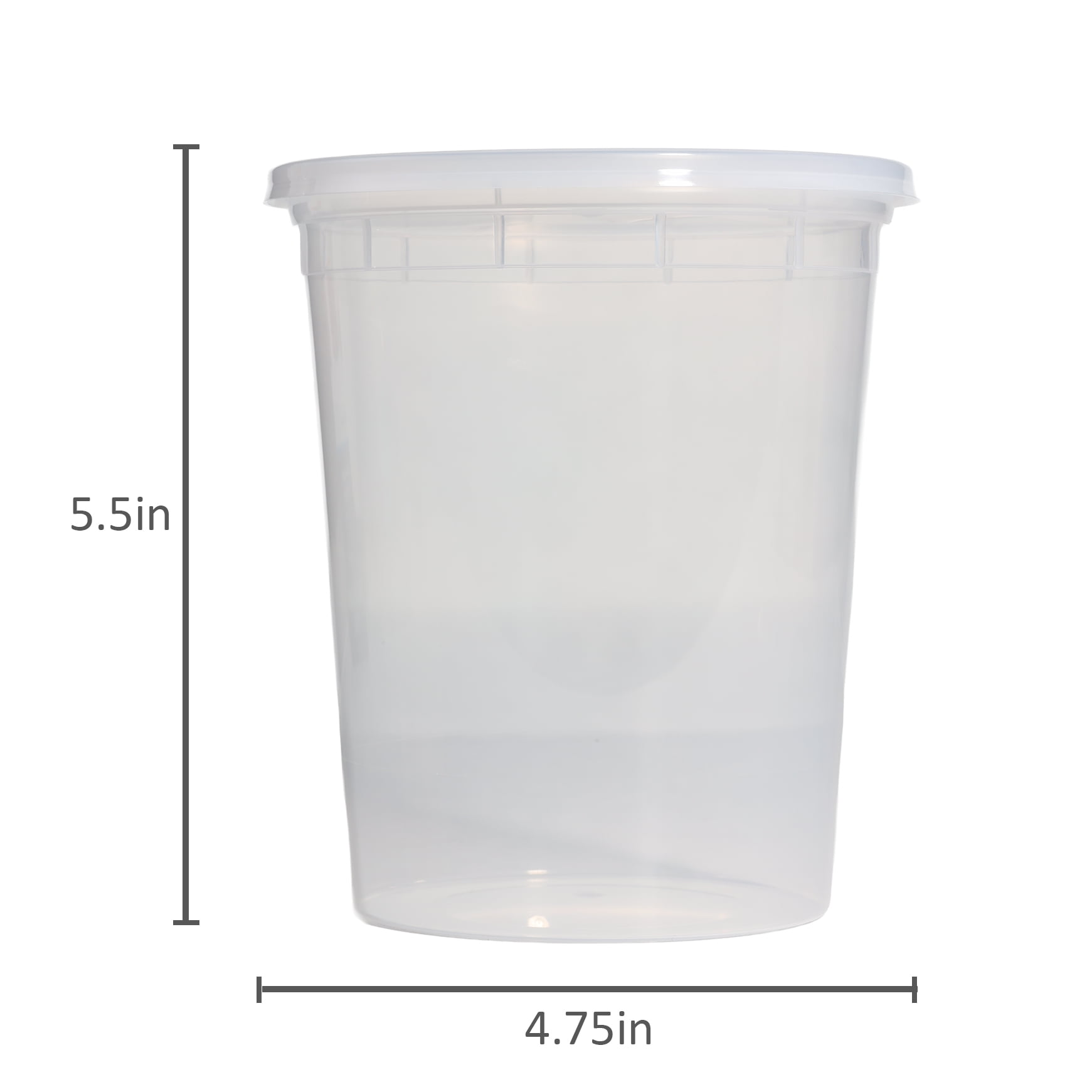 (3 pack) Mainstays 40 Piece 32oz Plastic Deli Container, Ideal Use for Meal Prep and Batch Cooking